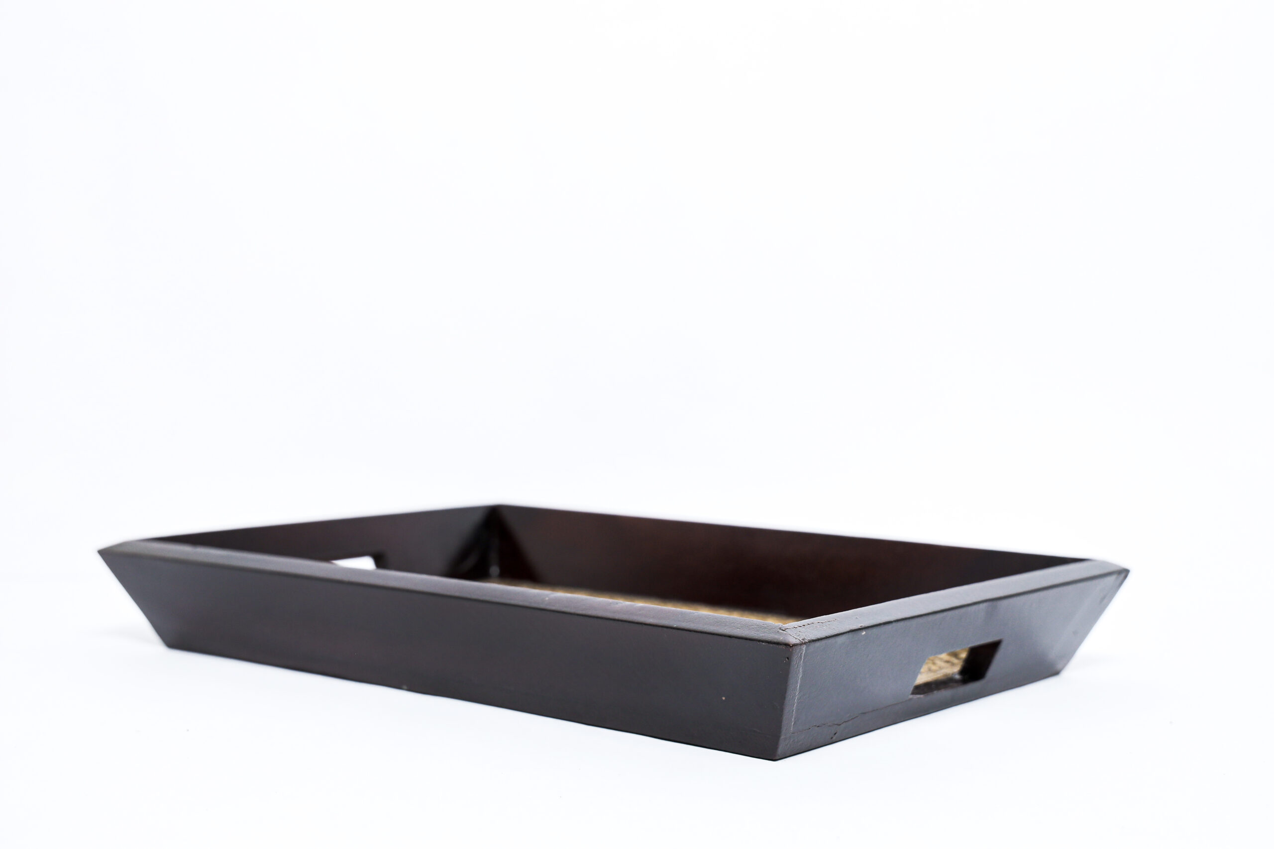 Brass Embossed Wooden Serving Tray - Image 5